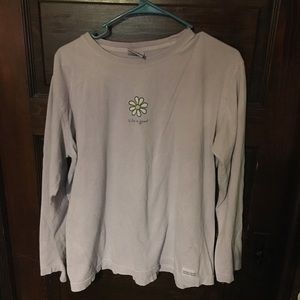 Women's Flower Life Is Good Shirt